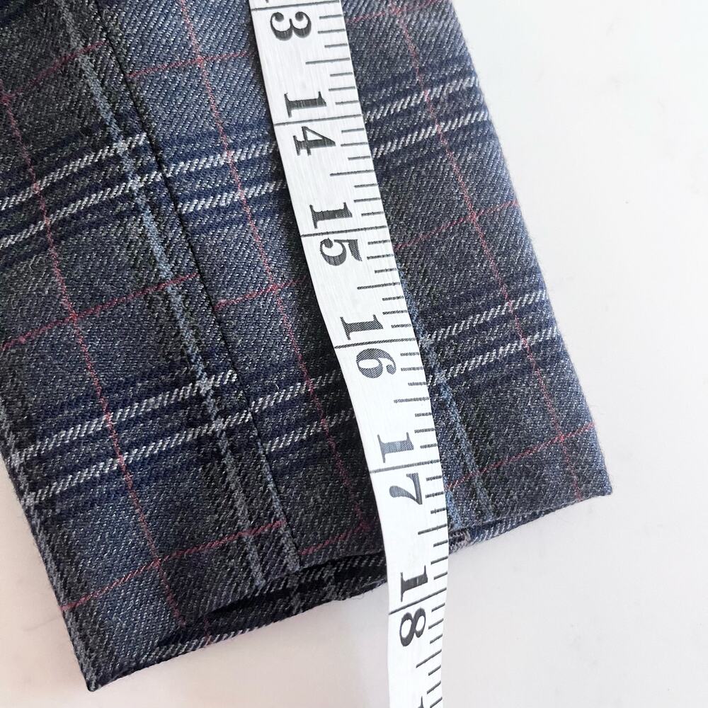 Dal Lago club boys gray plaid virgin wool blazer sports jacket size 10 - Picture 5 of 10